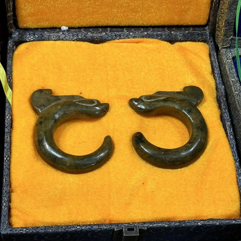 Xiu Jade Buddha Statue Antique Noble Ornament Set Live Streaming Bulk Wholesale Dropshipping Old Jade with Box Hot Sale