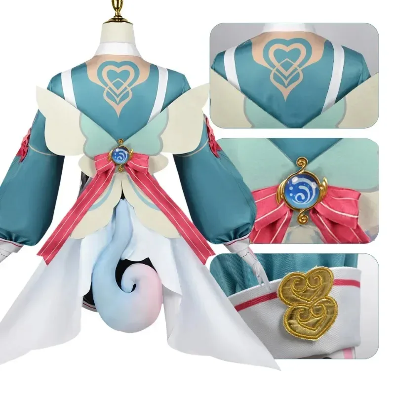 2025 New Sigewinne Cosplay Genshin Impact Costume Fontaine Melusine Fortress of Meropide Head Nurse Wig Tail Ear Uniform Hallowe