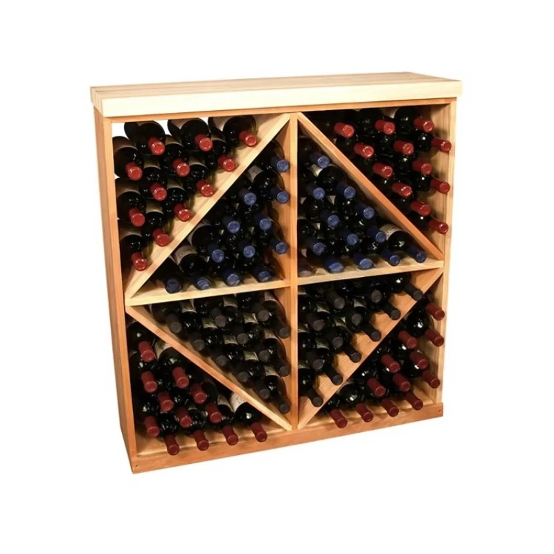 

96 Bottle Cabinet Cube Wooden Wine Cellar Kit Bar Counter Home Commercial Shelf
