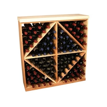 96 Bottle Cabinet Cube Wooden Wine Cellar Kit Bar Counter Home Commercial Shelf