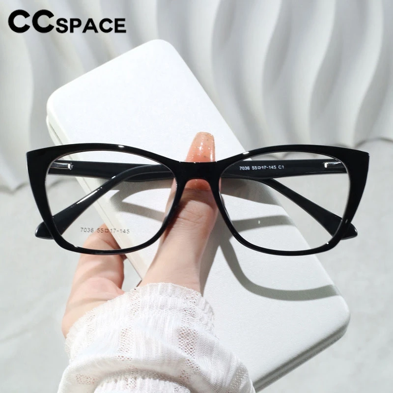 Fashion Cat Eye Glasses Frame Women Comfortable Spring Hinge Optical Clear Glasses Customizable Prescription Spectacles 301122