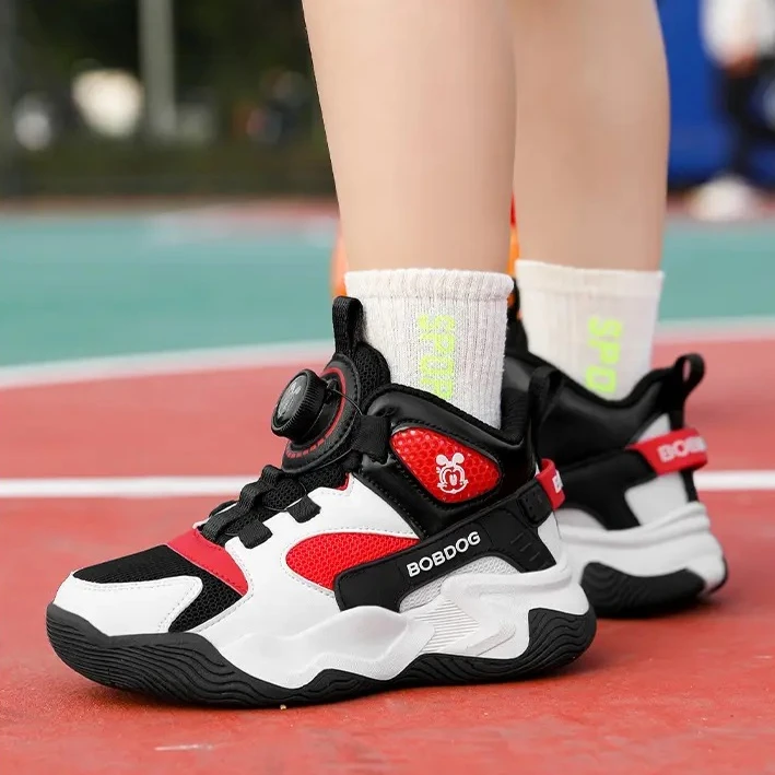 

Girls School Sport Shoes Kids Casual Trainers Outdoor Shoes Children Basketball Shoes Swivel Button Boys Fashion Sneakers
