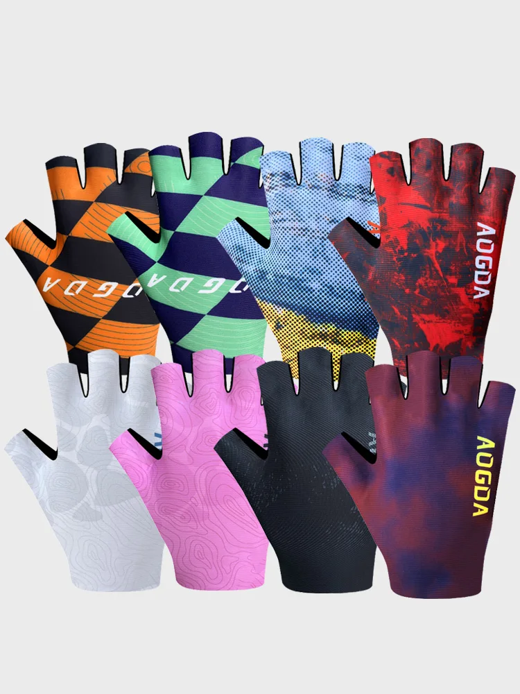 AliExpress 2025 AOGDA Half Finger Cycling Gloves, Breathable Road Bike Gloves,Anti Slip and Shock-absorbing Bicycle Gloves for Men Women