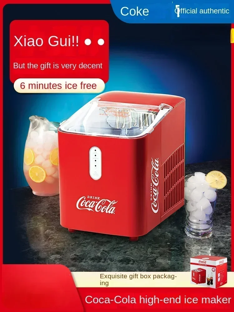 

220V Coca Cola Home Ice Maker Small Commercial Ultra Mini Automatic Mini Fast Ice Block Refrigeration Machine