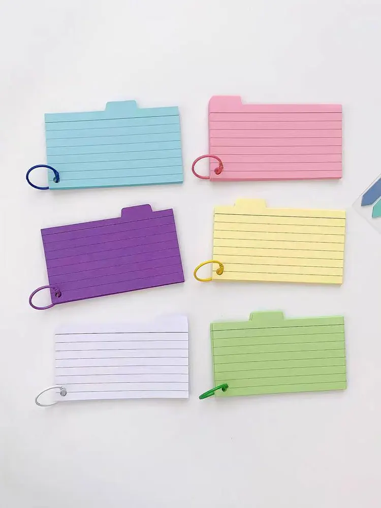 300sheets 1 Hole Loose-Leaf Mini Notebook Refill Paper Index Separator Page Daily To Do List Planner Binders School Supplie