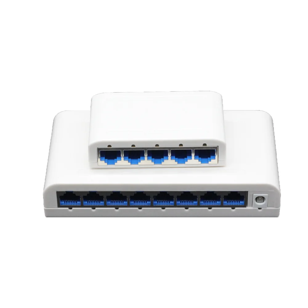 RJ45 Gigabit Ethernet switch 10/100/1000Mbps desktop interruptor de rede automático MDI/MDIX escritório universal