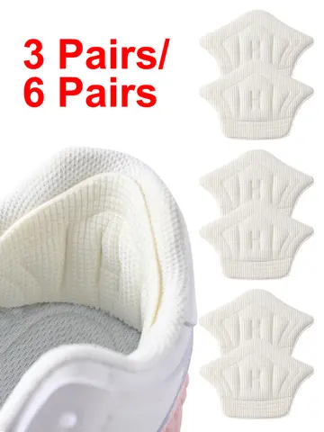 3 pares/6 pares palmilhas remendo almofadas de calcanhar para sapatos esportivos adesivo traseiro tamanho ajustável antidesgaste pés almofada inserção palmilha