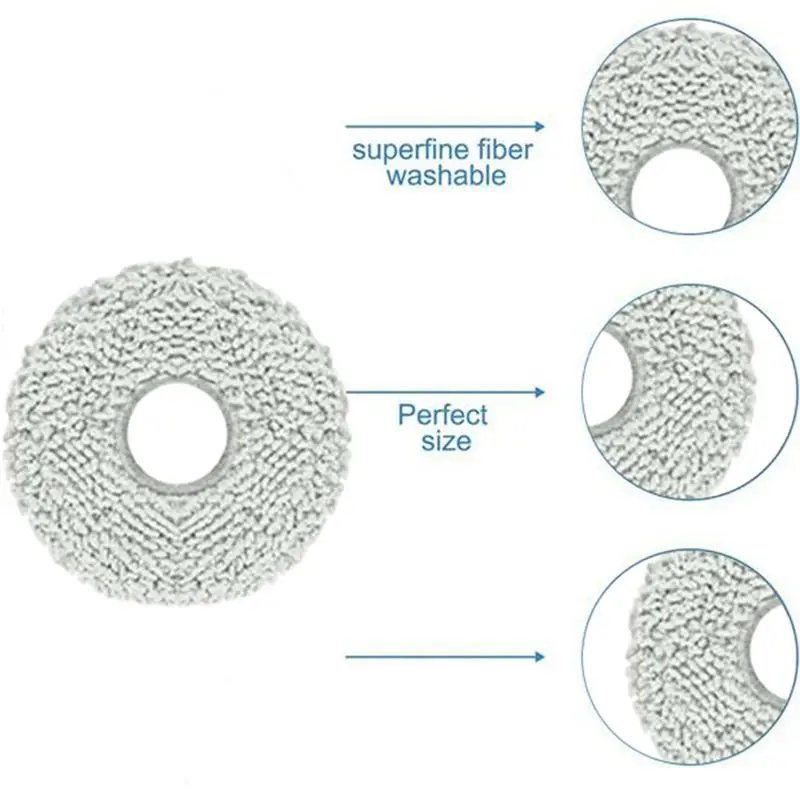 B59B 12 Pcs Mop Cloth Replacement For Ecovacs Deebot T50 Max Pro Omni Vacuum Cleaner Parts