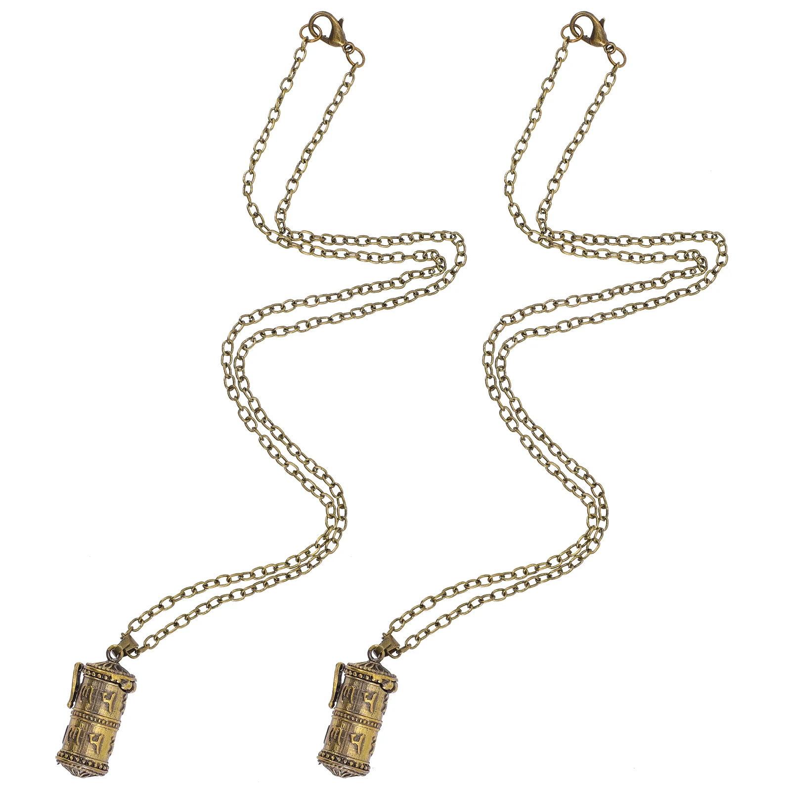 

2pcs Urn Necklace Ashes Copper Keepsake Jewelry Memorial Gifts Sturdy Durable Pet Souvenir Ash Urn Pendant Cremation