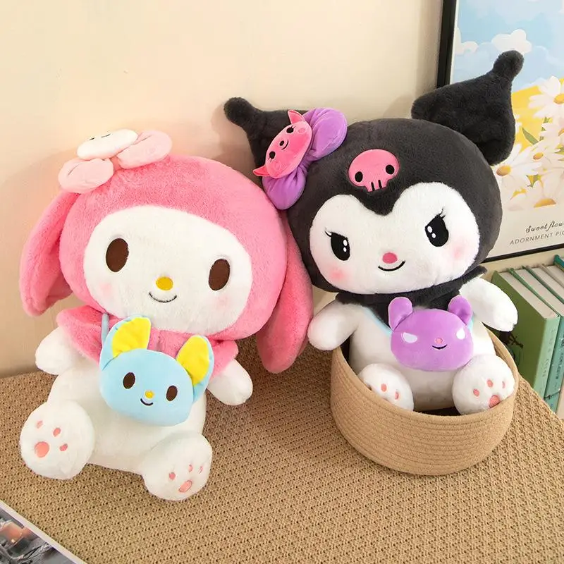 

Kawaii Sanrio Kuromi My Melody Cinnamoroll плюшевые куклы 40/50 см мягкая подушка аниме рисунок мультяшный декор комнаты детские игрушки Gif