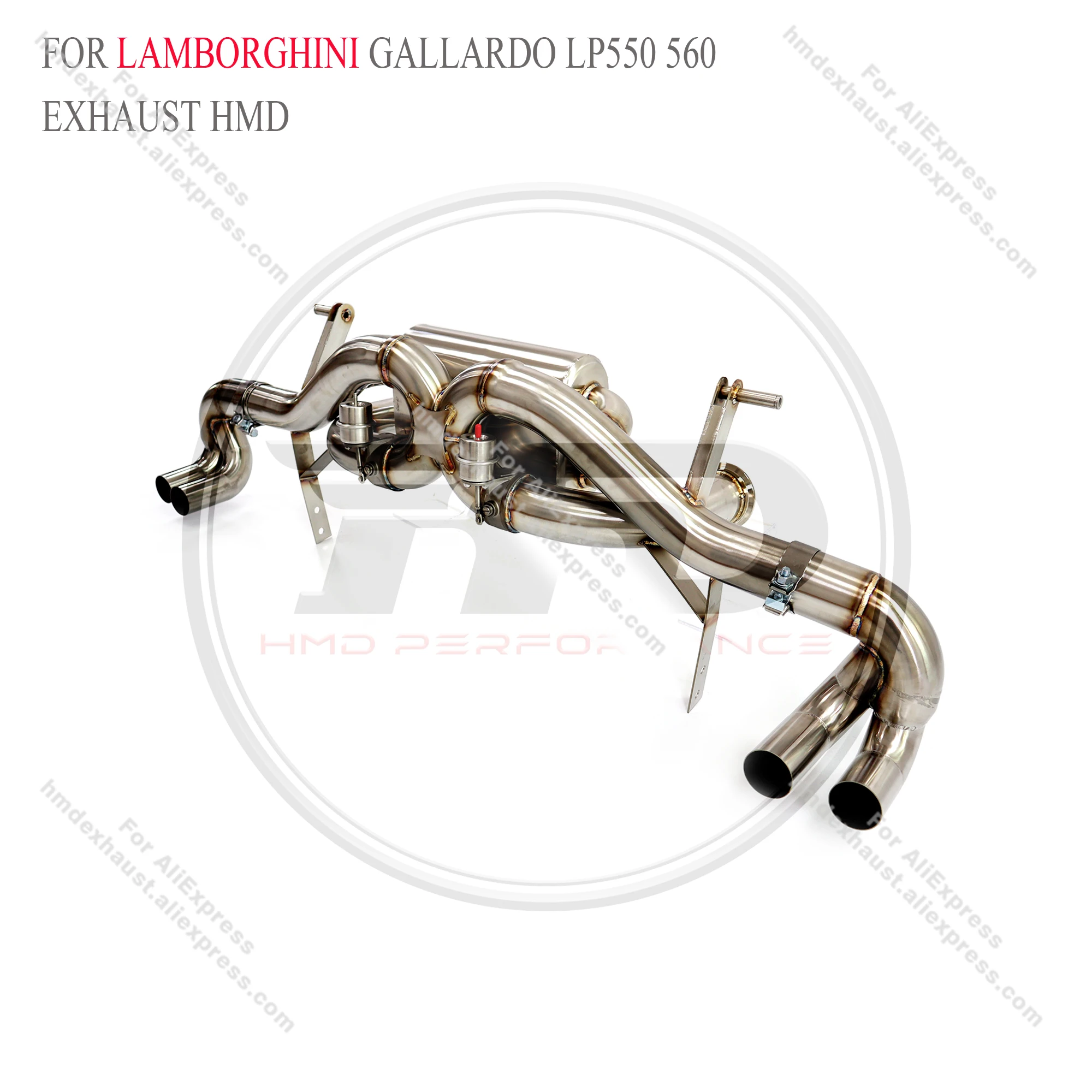 HMD Exhaust System Stainless Steel Performance Catback for Lamborghini Gallardo LP550 560 2007-2013 5.2  Muffler With  Valve