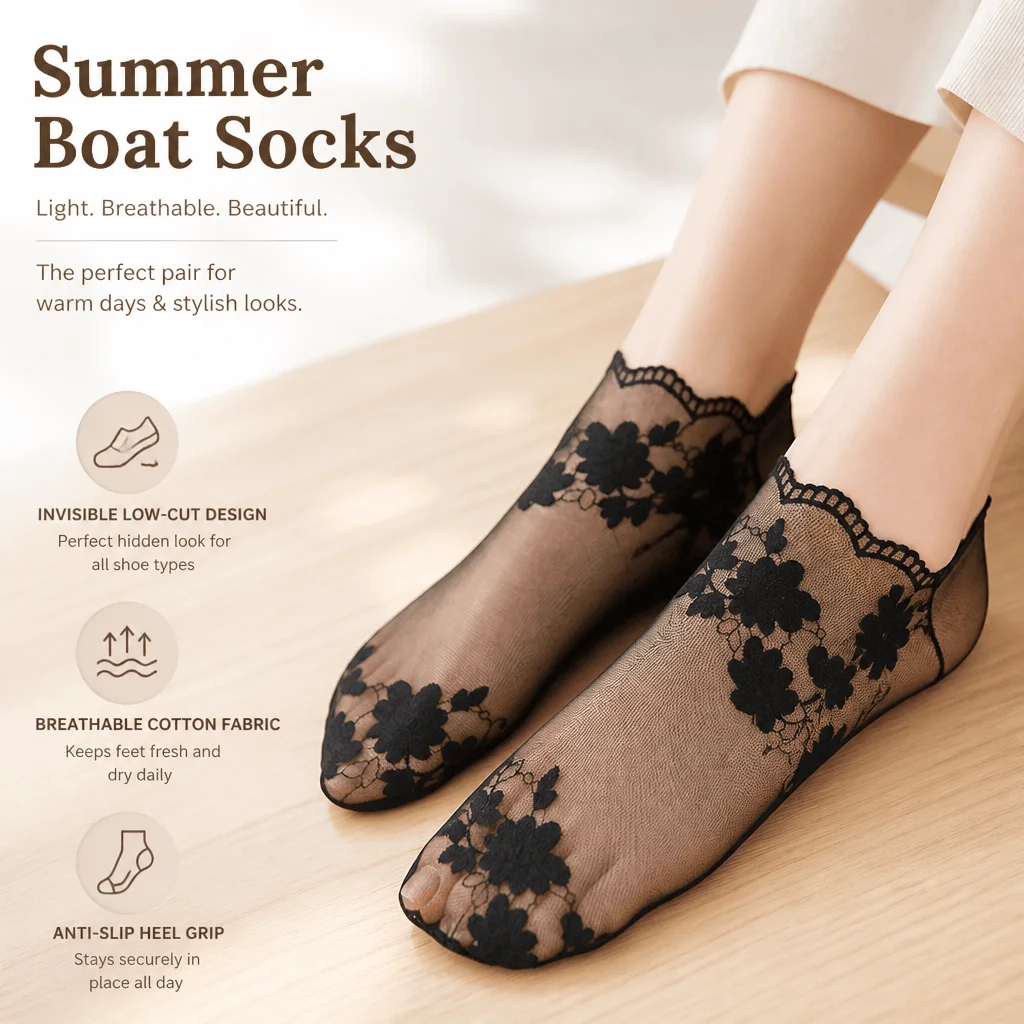Invisibility Sock Loafer - 여성용 노쇼 양말, 보이지 않는 면