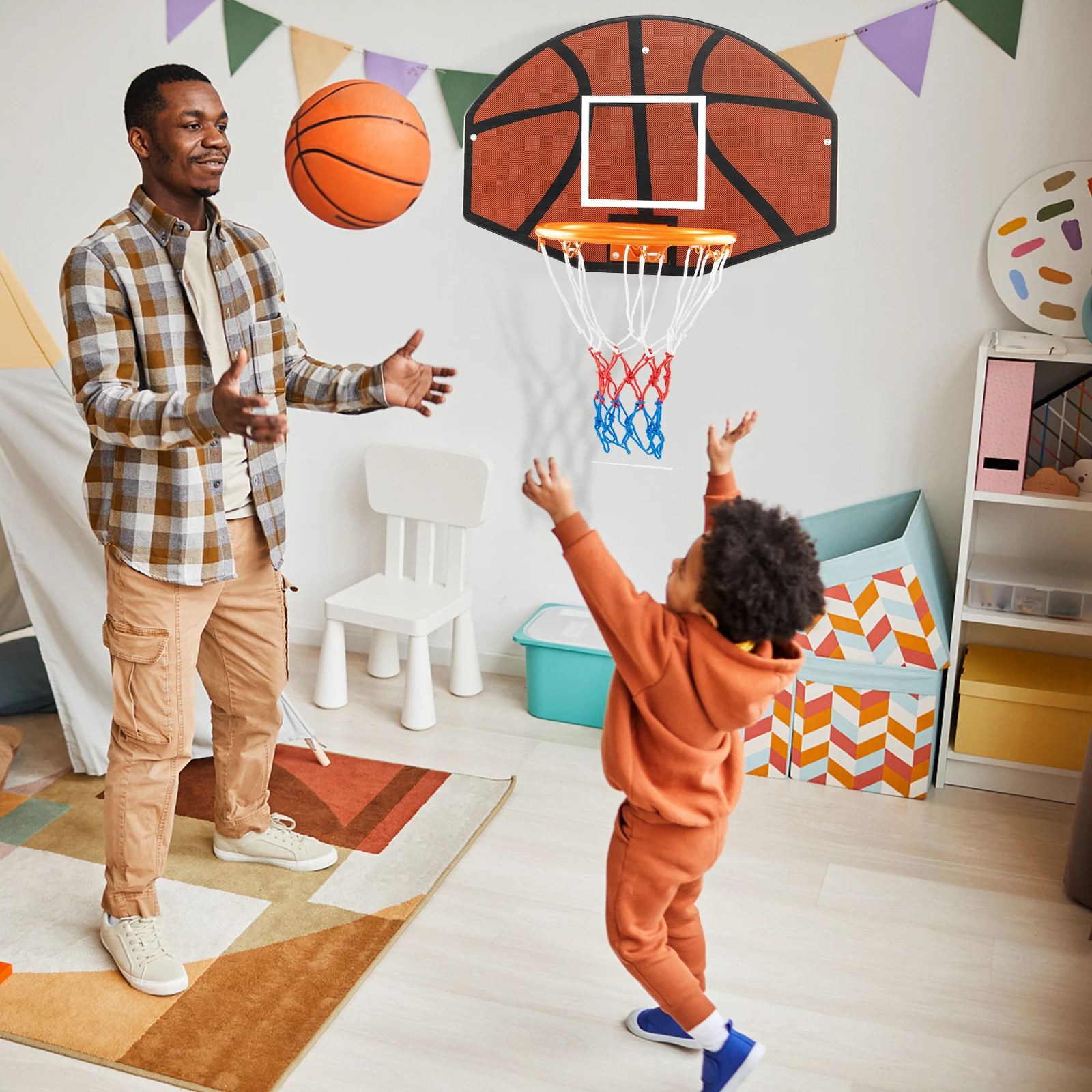 26 "Wand-Basketballkorb-Set mit bruchs icherem Backboard-Indoor-Spielzeug geschenk