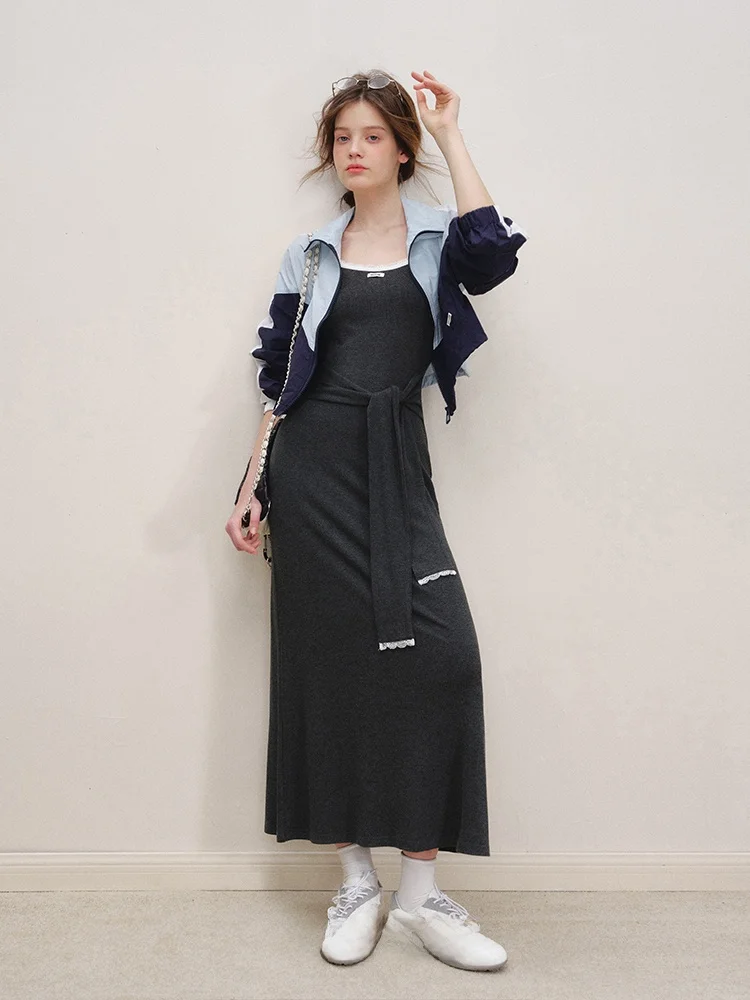 Kroche Blokette Color Blo Loose ort Sun Protection Jaet Dames Faion Commute Sle Nylon Fiber Ritssluiting Pure C...