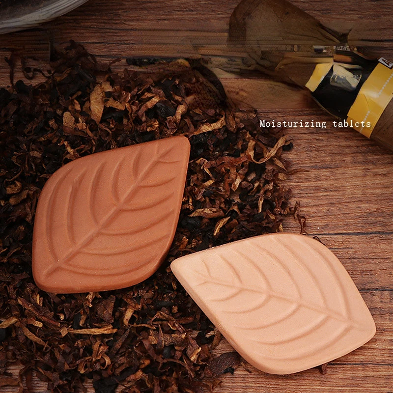 

Tobacco Cigar Moisturizing Sheet Leaf-shaped Clay Humidifying Sheet Smoking Accessories