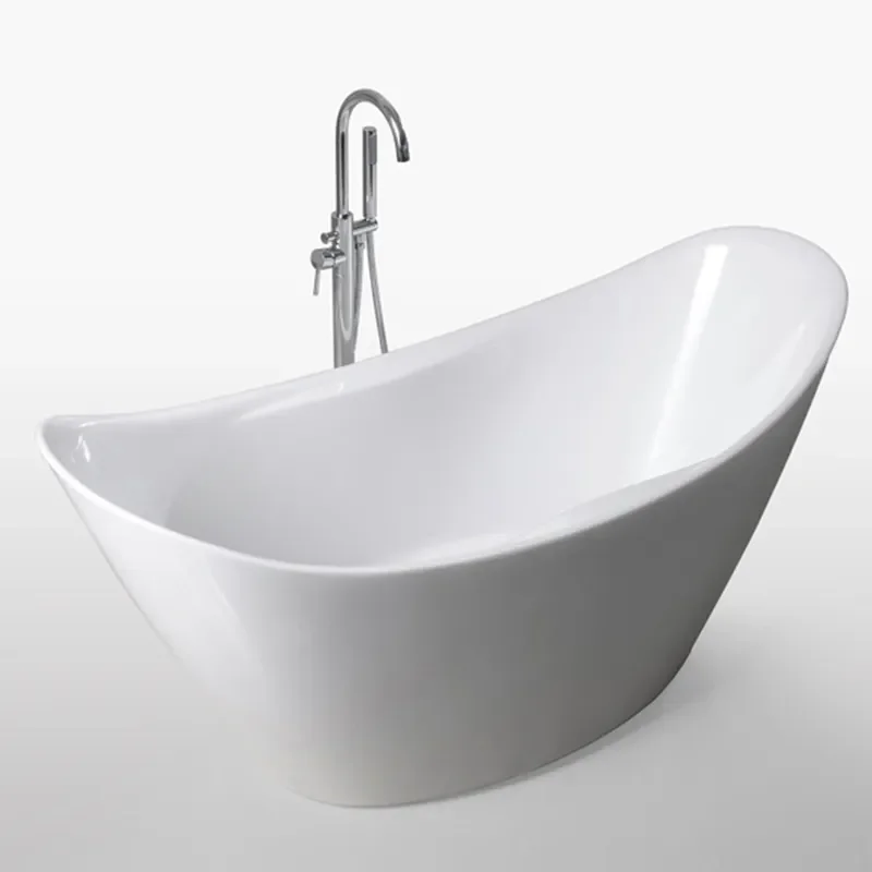 Hotel Engineering Independent Boat Shaped Bathtub Super Deep Ingot Tub High Backrest Villa Large Bathing Pool