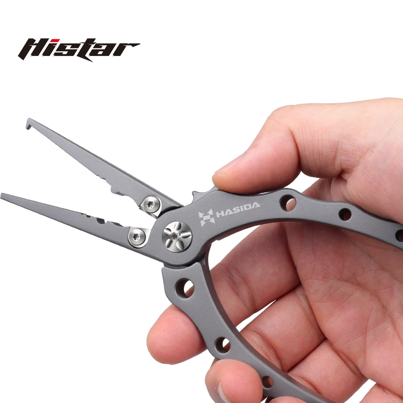 HISTAR Ultra-Light Anti-Marine Water Anti-Corrosion Titanium Alloy Tungsten Steel Blade Multifunctional Fishing FG Lure Pliers