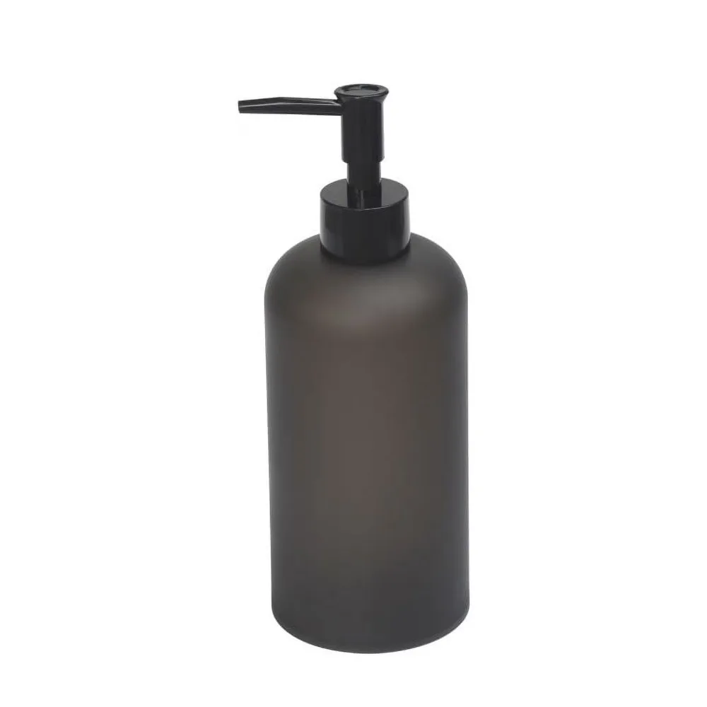 Frosted Soap Dispenser Pump Plastic Black Liquid Hand Wash Bottle for Bathroom Sink Kitchen