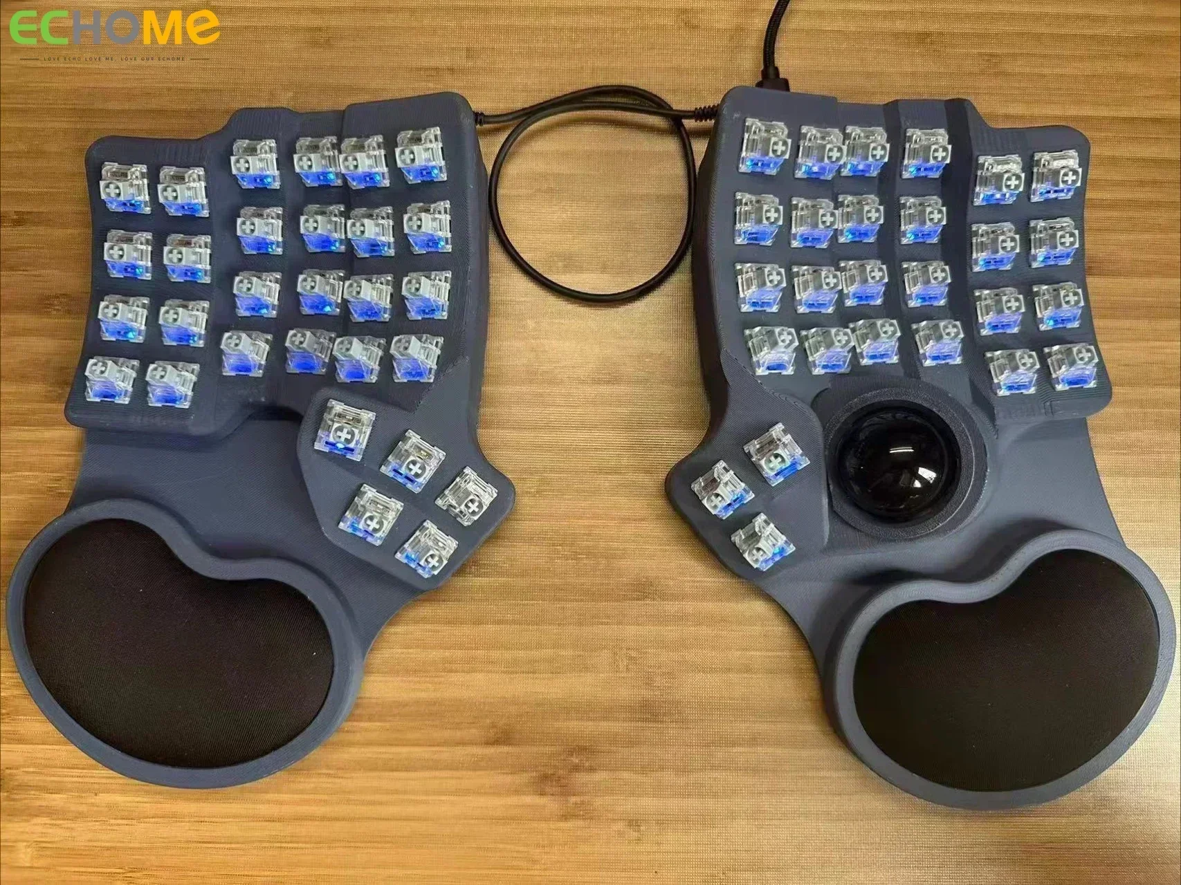 Charybdis mini kit de teclado dividido personalizado com fio de modo único rgb legbog eixo/34mm pista bola para teclado mecânico pwm3360 via