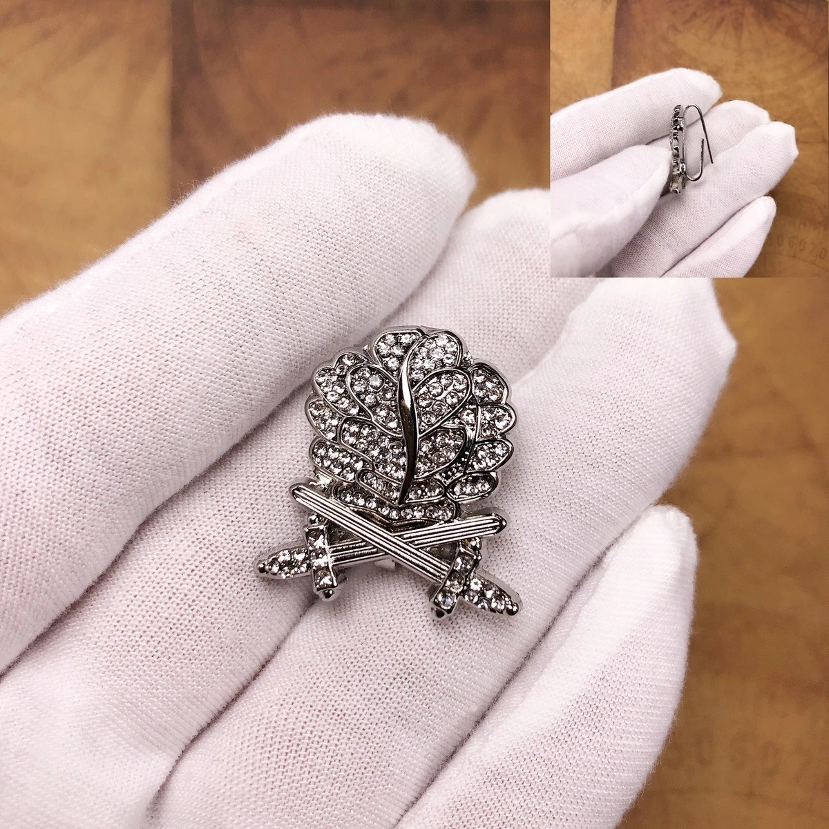 1pc Prussia Oak Leaf Badge Accessories Knight's Iron Cross Accessory Commemorative Medal Brooch Accessories Decoration Crafts view 4