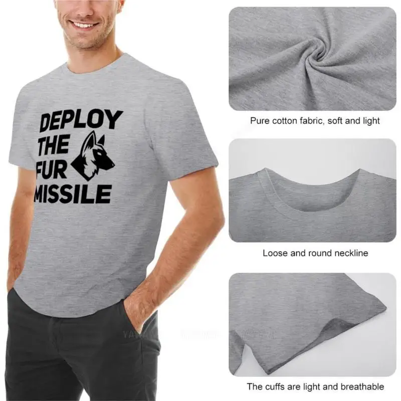 Deploy The Fur Missile Funny Belgian Malinois Dutch Shepherd Gift T-Shirt cute clothes mens t shirts casual stylish