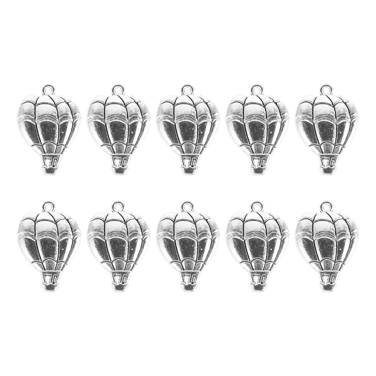 10Pcs Hot Air Balloon Alloy Pendant Charms DIY Jewelry Making Pack for Necklace Bracelet Earring Anklet Keyring Cellphone