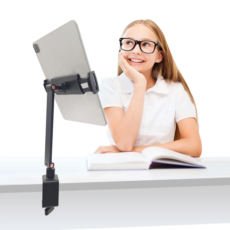 360 Grad verstellbarer, flexibler Metall-Telefonständer, Tablet-PC, mobiler Desktop-Klemmhalter, fauler langer beweglicher Bettwinkel