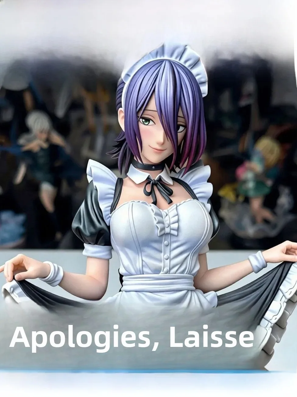 Apology Maid Saw Person Anime Figure Collectible Model Resin PVC Material 210mm High Static Display Only for Ages 16+