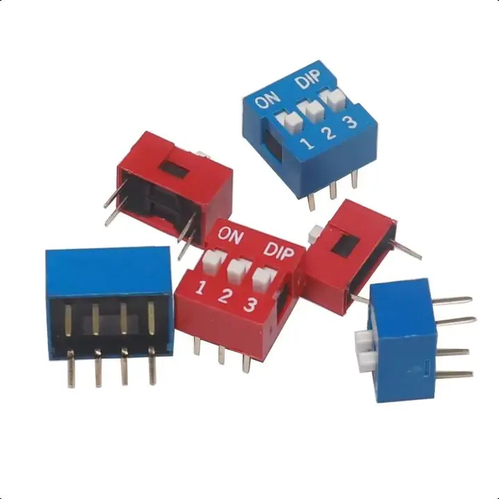 【10-5PCS】Slide Type Switch Module 1 2 3 4 5 6 7 8 9 10 12Pin 2.54mm Position Way DIP Pitch Toggle Switch Blue Snap Switch Dial