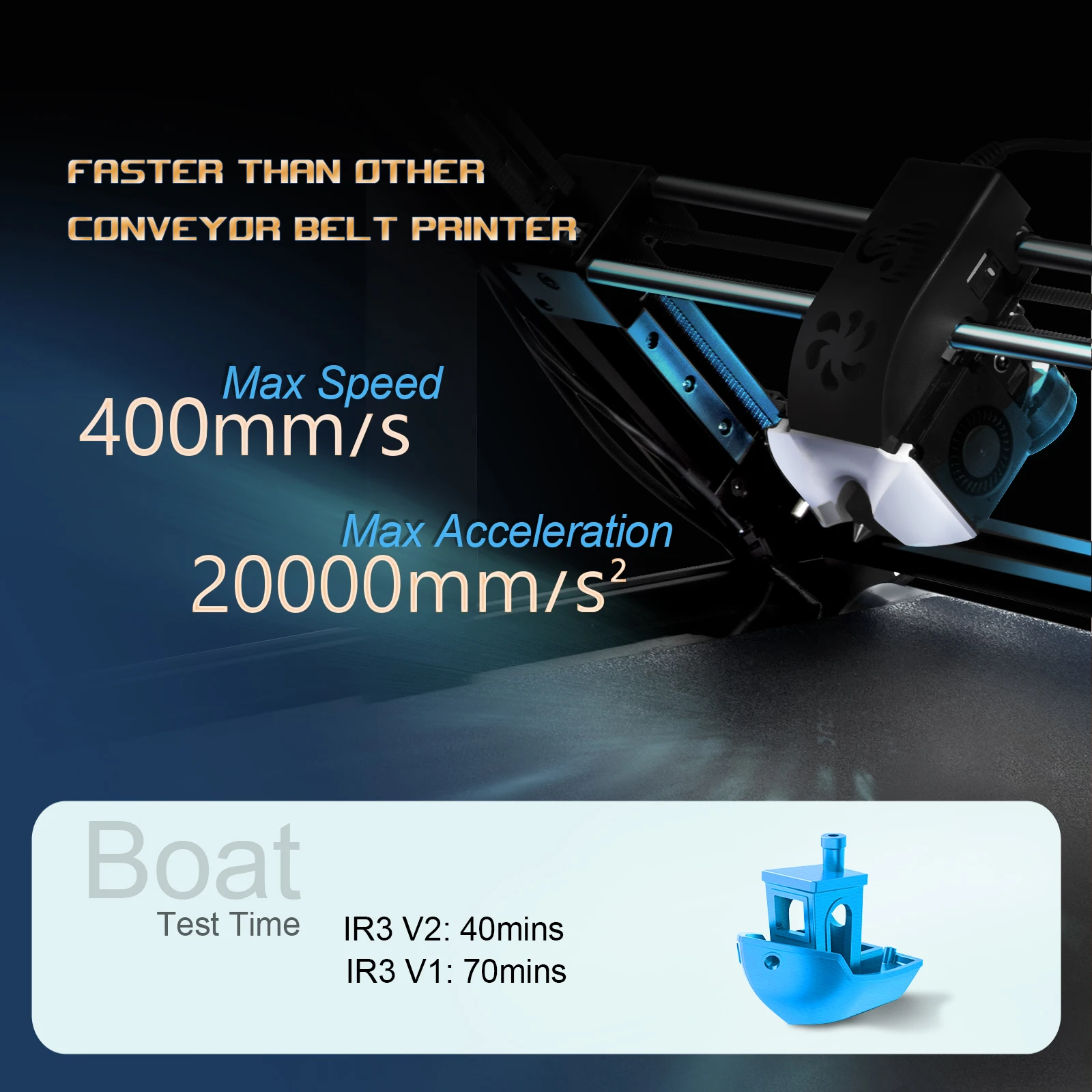 Shipped from Overseas Warehouse IdeaFormer IR3 V2 Infinite Z-Axis Steel Conveyor Belt 250×250×∞mm Klipper Firmware Fast Printing