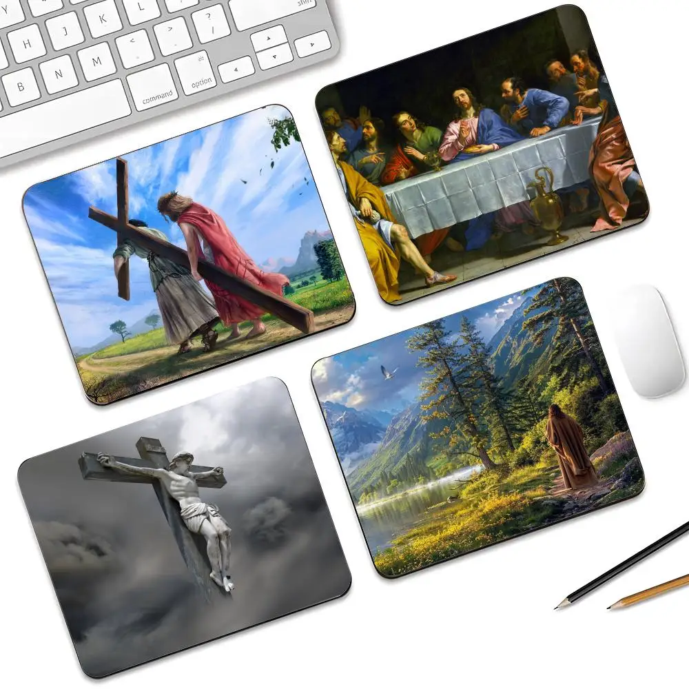 

Jesus Mouse Pad Gaming Mouse Pad Small Mousepad For PC Gamer Desktop Decoration Office Mouse Mat