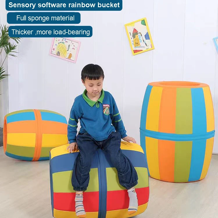 Customized Soft Play Equipment Play Tunnel Bucket Kids Activities Soft Play Tunnel Birthday Foam