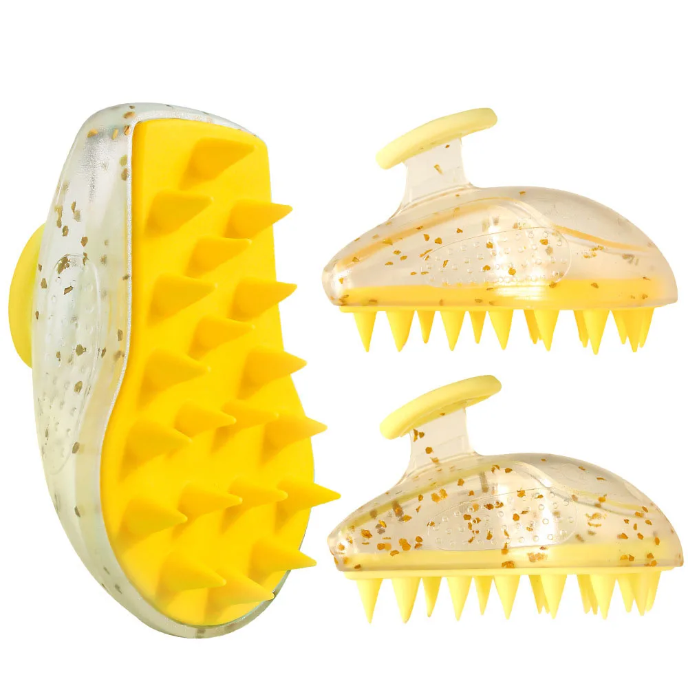 

Silicone Shampoo Brush Head Scalp Massage Comb Clean The Scalp Thoroughly Body Massage Brush Bath Brush Salon Hairdressing Tool