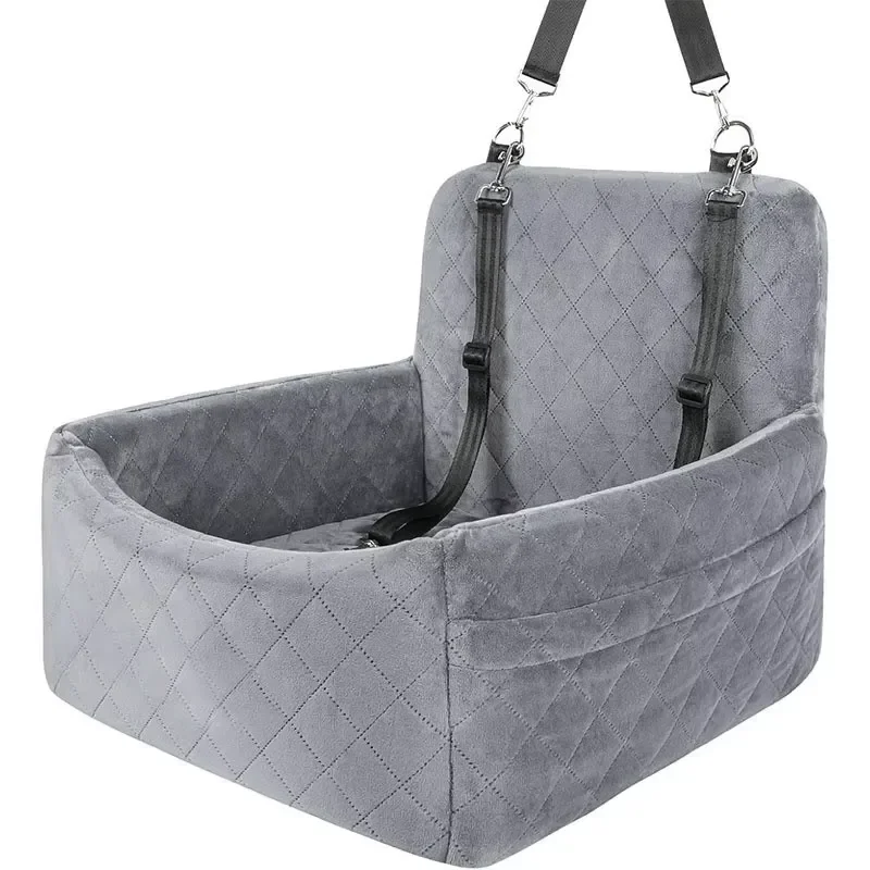 for Portable Dog Car Booster Seat Safety Travel Cot with Washable Plush Pad Large Storage Bag Suitable for SUV Vehicles