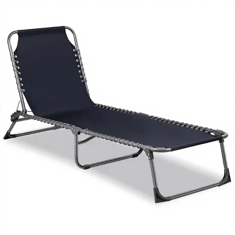 Custom metal folding bed with tether, no installation required, reclining bed, office recliner