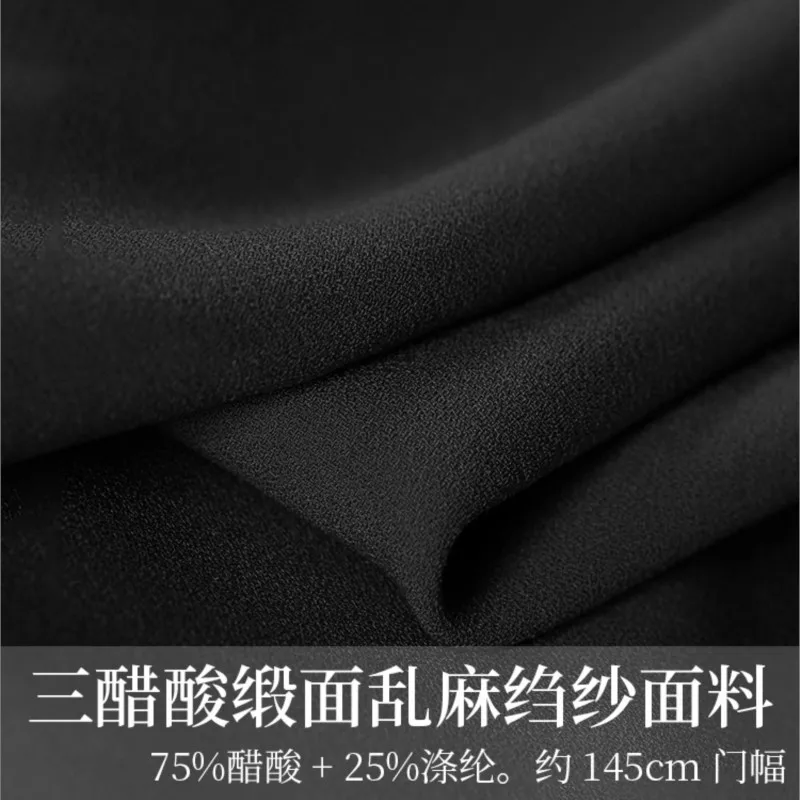 

Acetate satin linen fabric crepe anti-wrinkle non-transparent dress wide-leg pants top shirt