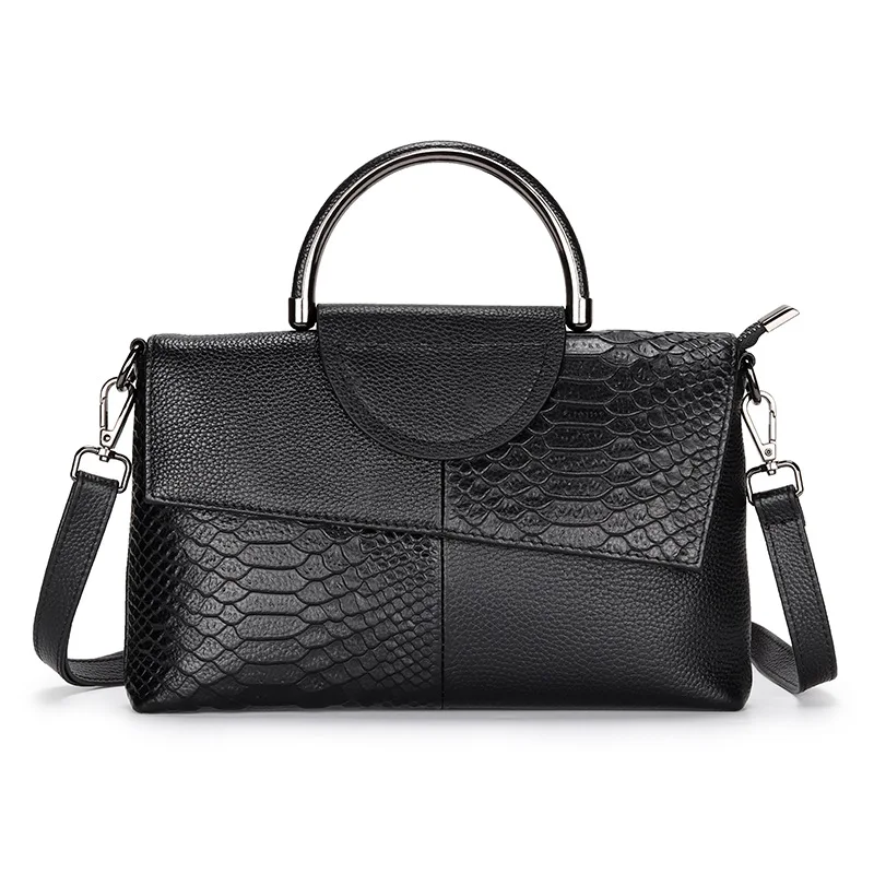 

2024 Luxury Alligator Women Shoulder Bags Genuine Leather Handbag Purse With Handle First Layer Of Cowhide Crossbody Flap Bag