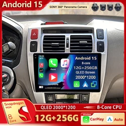 Android 15 For Hyundai Tucson 1 2004-2009 LHD 2K QLED Stereo Car Radio Multimedia Video Player GPS AI Voice 4G CarPlay Head Unit