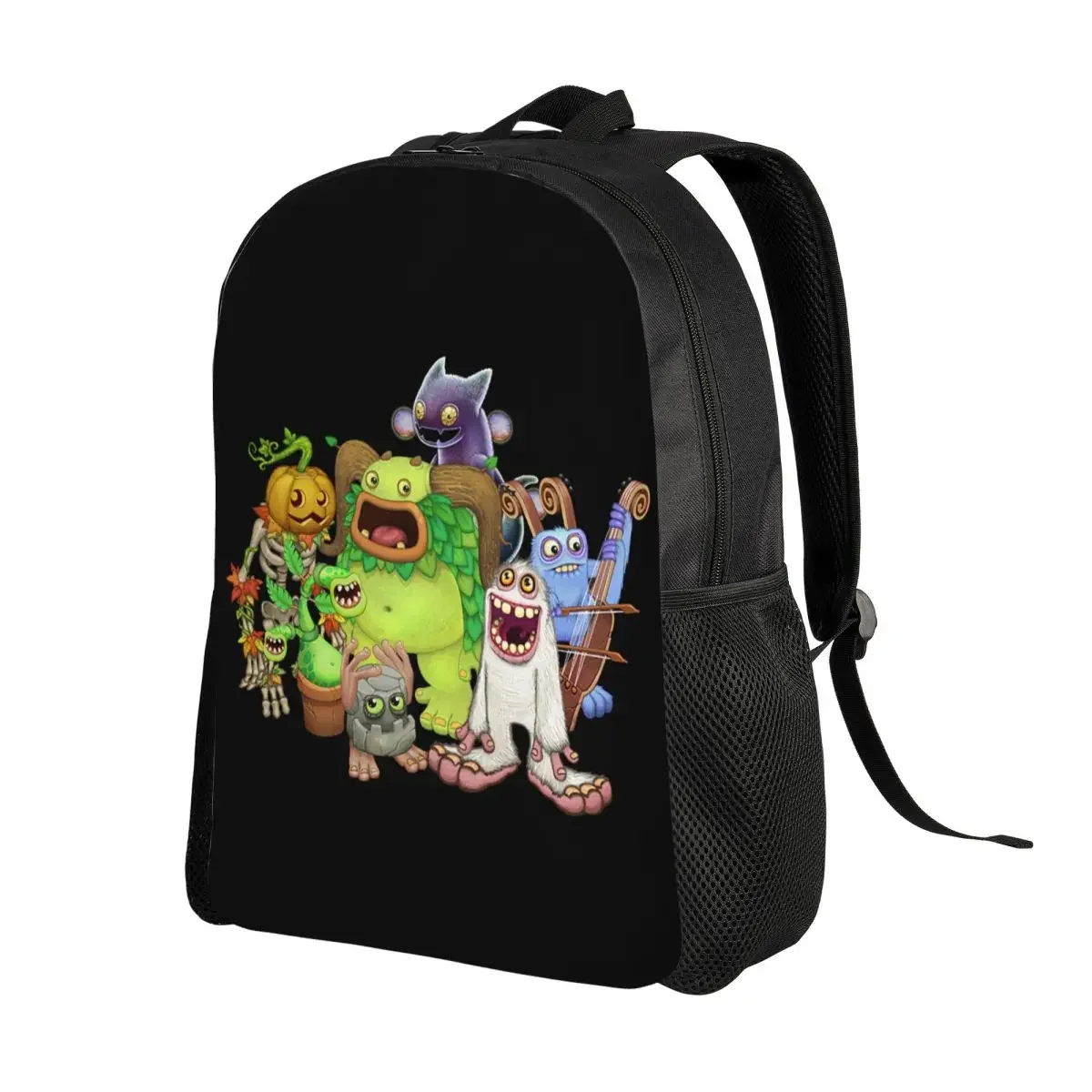 Custom Classic Video Game My Singing Monsters Backpack for Women Men School College Students Bookbag Fits 15 Inch Laptop Bags