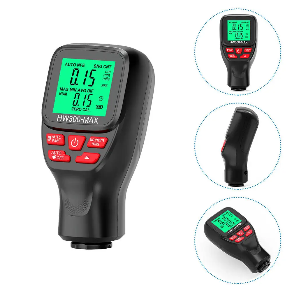 

Цифровой измеритель толщины автомобильного покрытия с подсветкой ЖК-дисплея, портативный, с быстрым откликом, для измерения глубины лакокрасочного покрытия автомобиля