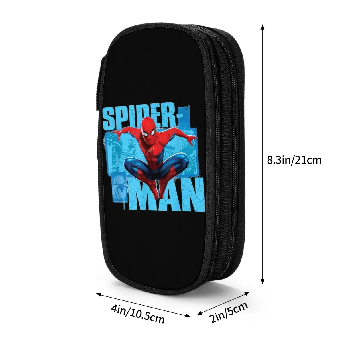 Estuche para lápices de superhéroe Jumping Spider Man, bonito estuche para bolígrafos, estuche para lápices con cremallera escolar para estudiantes de gran capacidad para niños