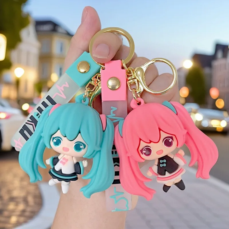 

Cute Hatsune Miku Car Backpack Plush Keychain Anime Cosplay Accessory Wholesale Gift