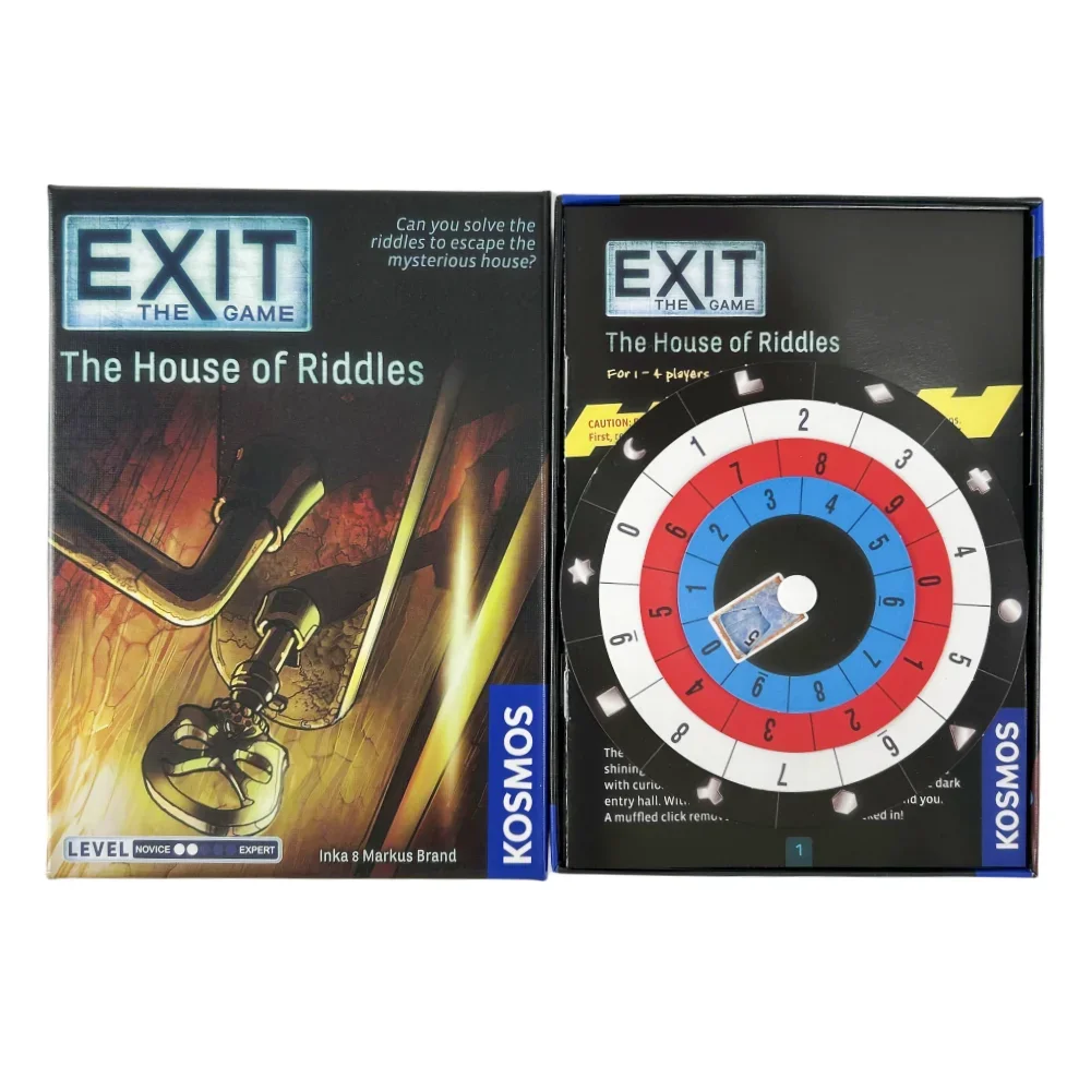 

The House Of Riddles,The Haunted Roller Coaster Exit,The Game For 1 To 4 Players Board Deck Family Party Entertainment Cards