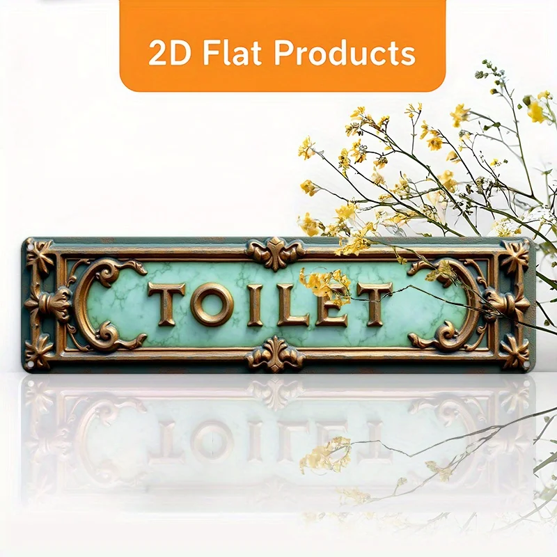 Vintage Funny Aluminum Tin Metal Wall Sign, Retro Toilet Bathroom Decor for Garage Man Cave Housewarming Gift Rustproof