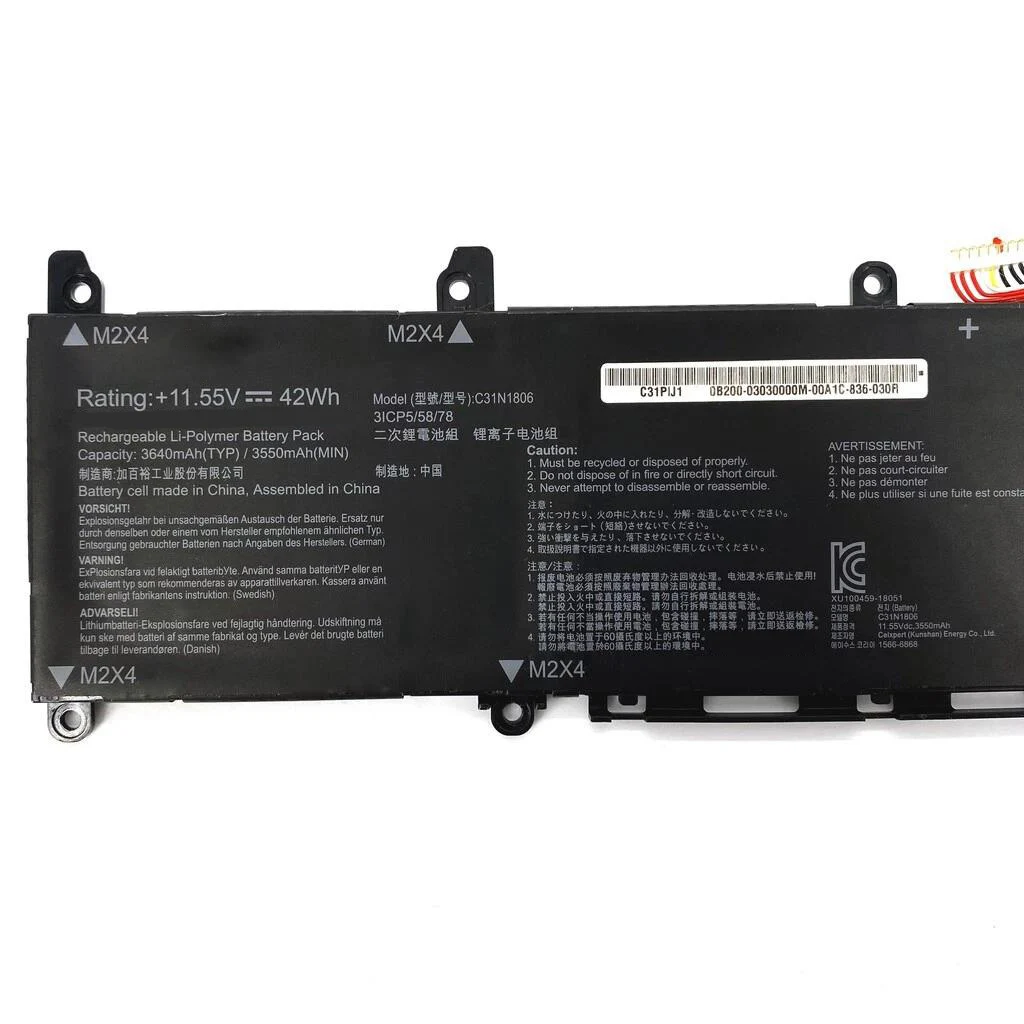 NEW Replacement Laptop Battery C31N1806 For ASUS VivoBook S13 S330F S330UA S330FN S330FA X330FA X330FL X330UA K330 R330 K330FA