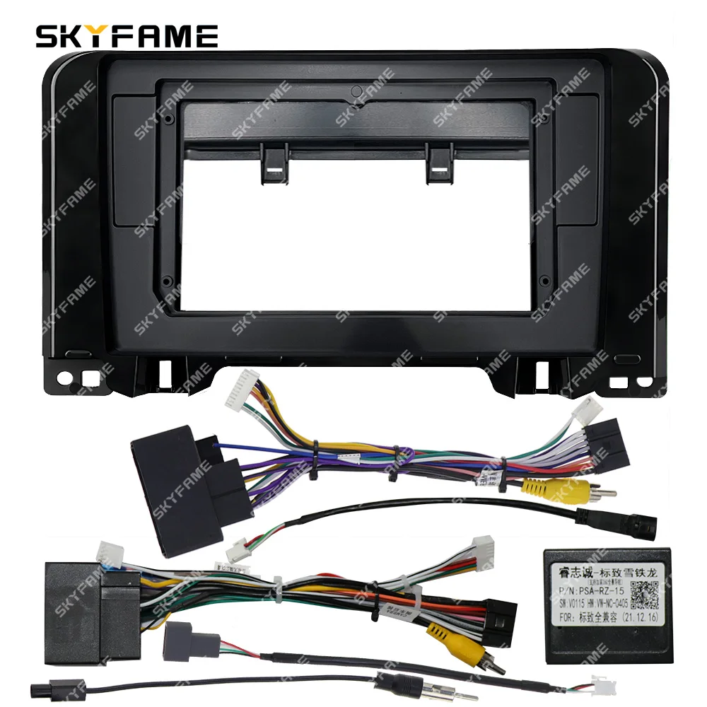 SKYFAME Car Frame Fascia Adapter Canbus Box Decoder Android Radio Dash Fitting Panel Kit For Citroen C3
