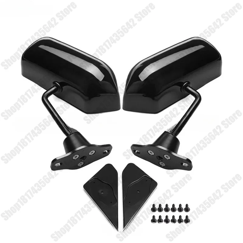 Universal 2pcs Mirror Carbon Fiber Look Car Rearview Mirror Retro Bullet Shape Wing Mirror for SUV Sedan Tu