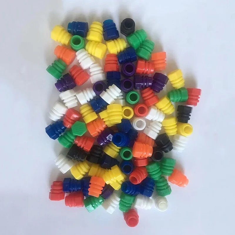 SYNTHWARE 50Pcs 5MM nuclear magnetic tube cap, NMR tube cap, Green/Red/Yellow/Purple/Blue/Orange/White/Black/Mixed colors, XWE