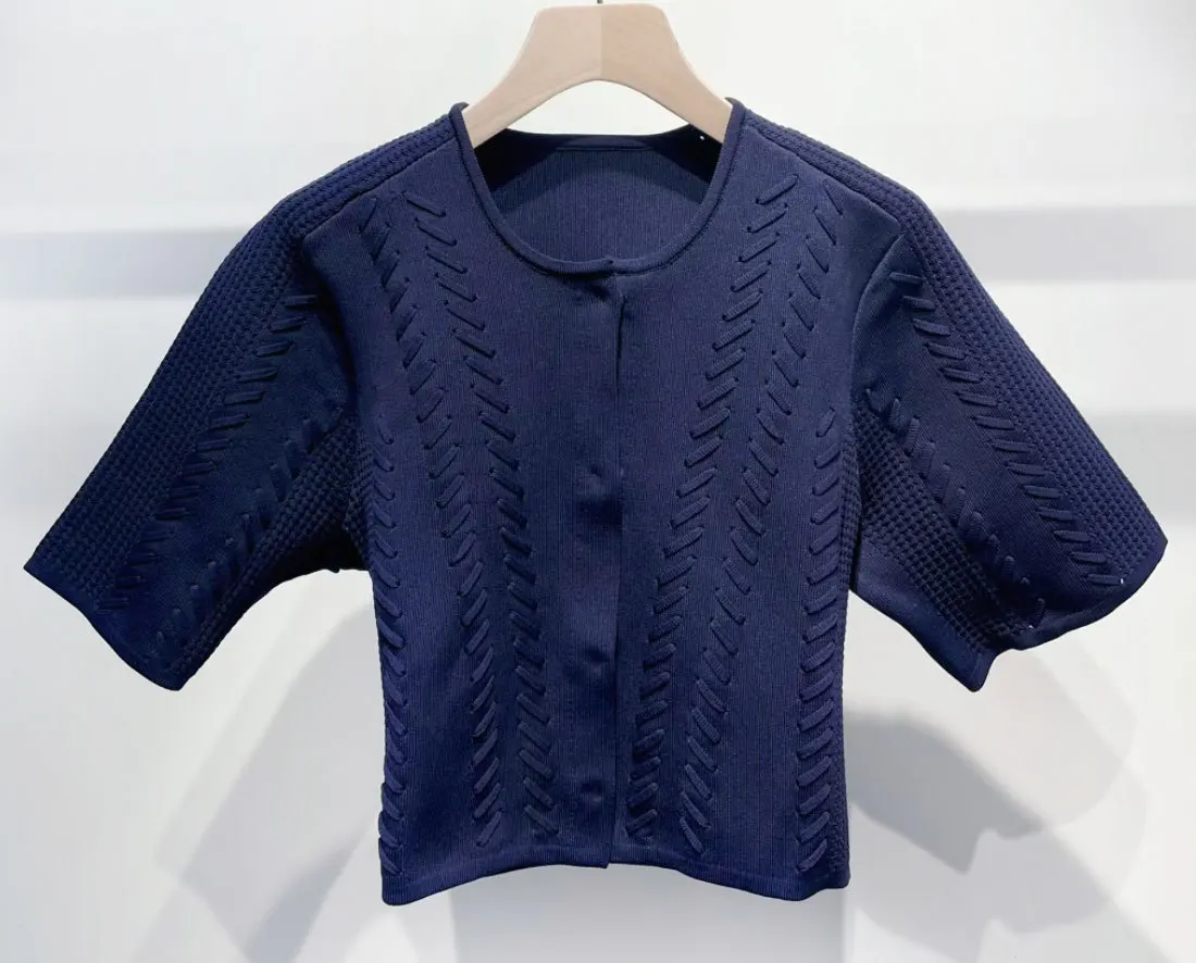 

2 Color Women Knit Set O-Neck Single Breasted Short Sleeve Cardigan + A-Line Sling Dress 2026 New