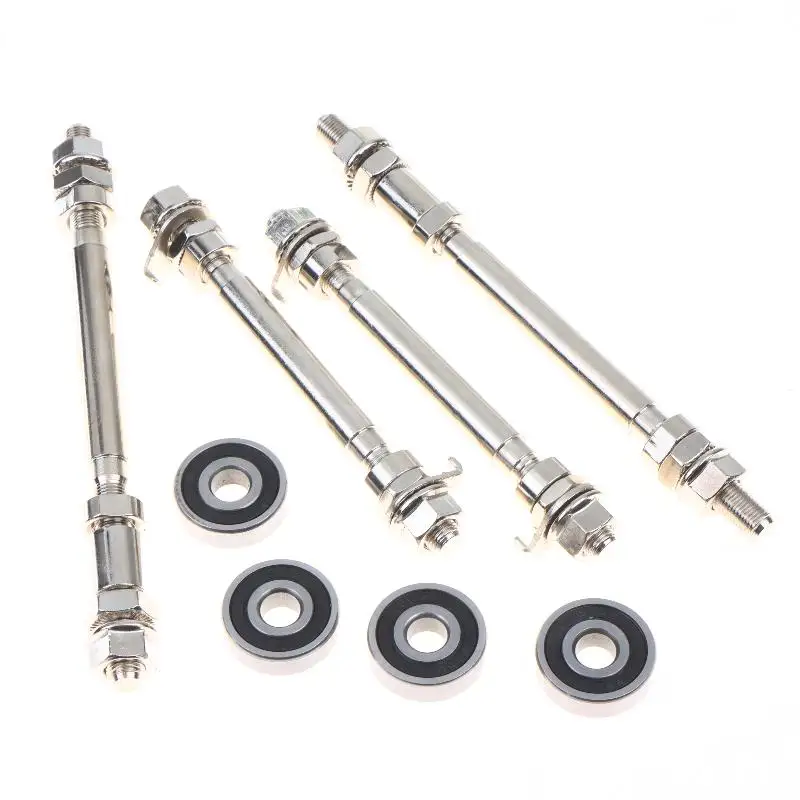 Hot Sale 1/2PCS Solid Axle Hub With Bearings Front And Rear Axles For Mountain Bike Bicycle Axle Core With 6200RS Bike Parts